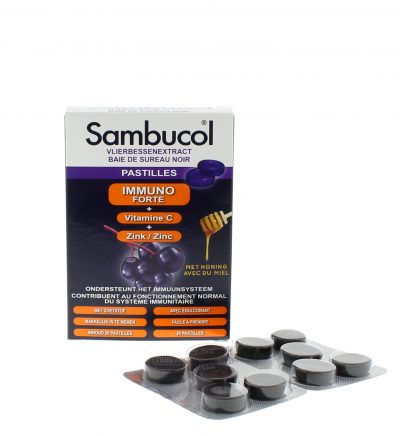 Sambucol Pastilles met vlierbessen, vitamine C en zink - Ondersteunt je weerstand